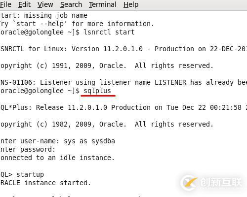 在Linux中oracle啟動(dòng)的方法