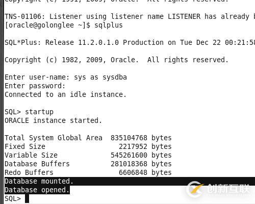 在Linux中oracle啟動(dòng)的方法
